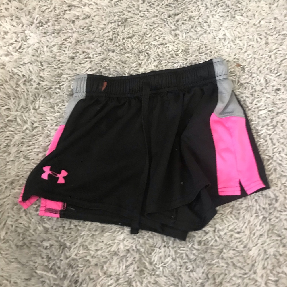Black and pink Under Armour shorts